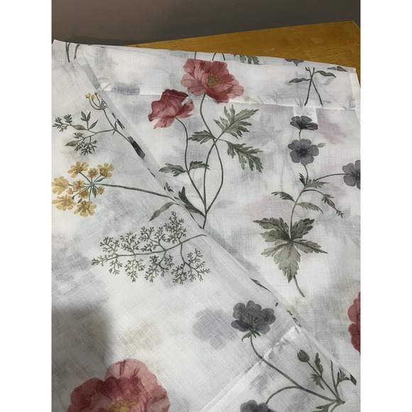 Martha Stewart Garden Floral Sheer Panel Pair 37"x84" Cottage Country - Picture 3 of 7